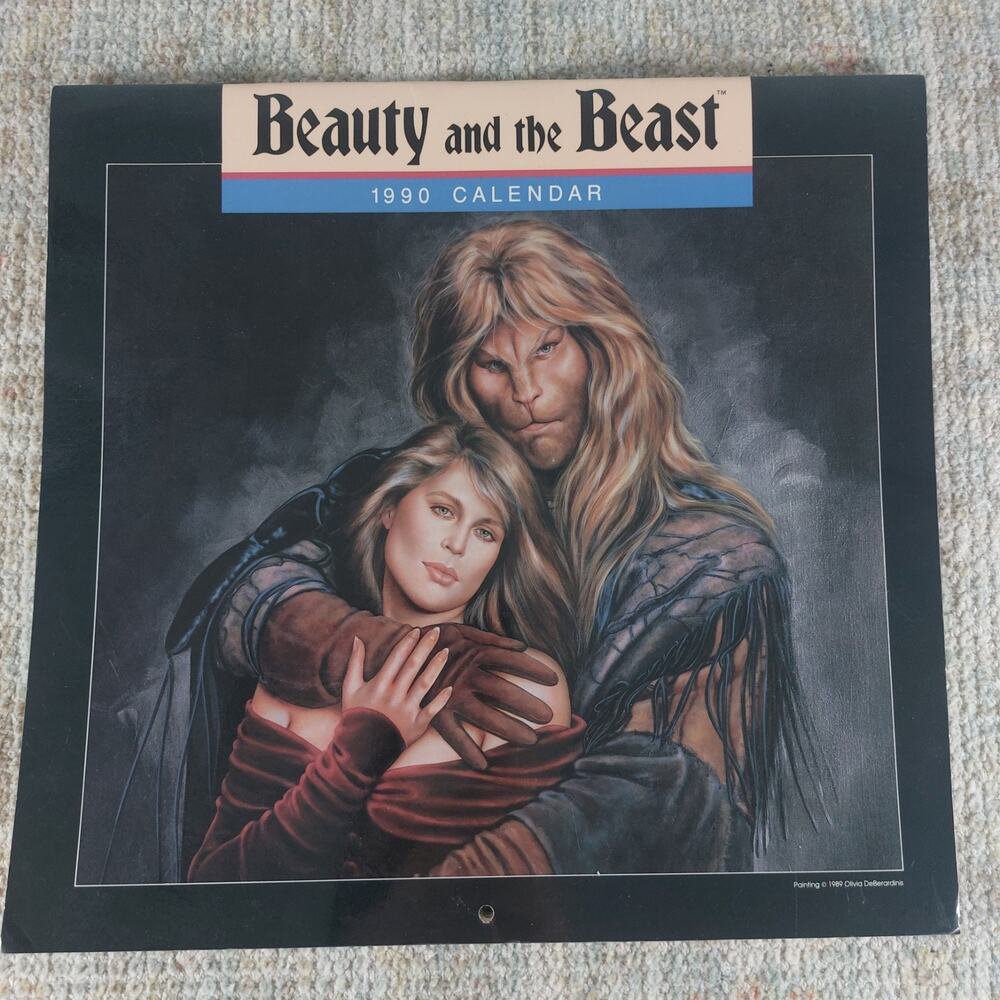 Beauty and The Beast 1990 Calendar 80s Television Series Linda Hamilton NOS USA